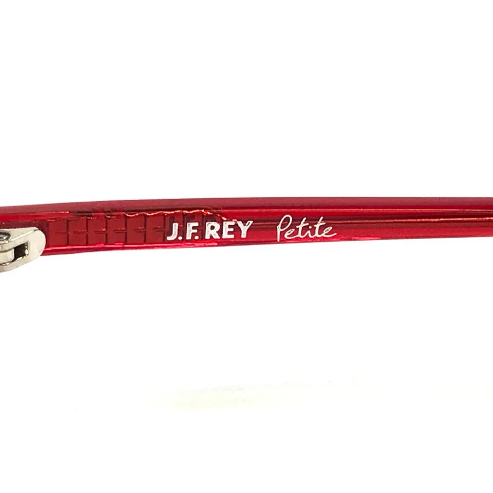J. F. Rey Petite Eyeglasses Frames PA086 3095 Clear Red Black Striped 48-15-140